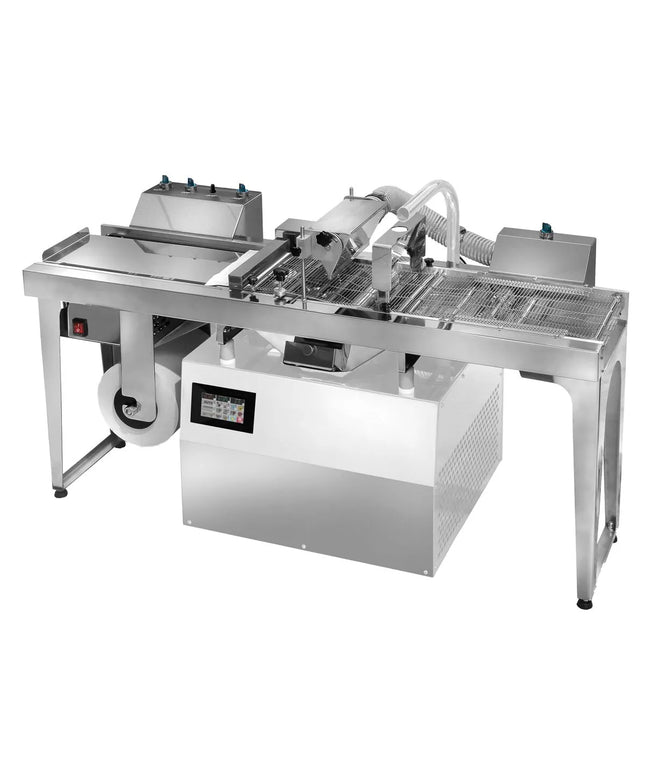 GGM Gastro Commercial Countertop Chocolate Tempering Machine - 11kg - 1,1kW - with Dispensing Spout - incl. Work Shelf - Enrobing Area