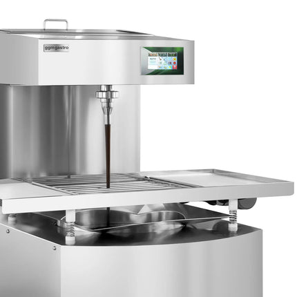 GGM Gastro Commercial Countertop Chocolate Tempering Machine - 12kg - 2,5kW - with Dispensing Spout - incl. Vibrating Table - incl. Work Shelf - Enrobing Area