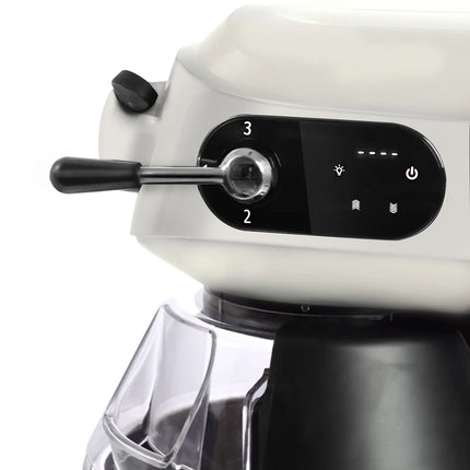 GGM Gastro Commercial Countertop Digital Planetary Mixer - 20L - 1,1kW - with display, lighting & 3 attachments - Light Ivory