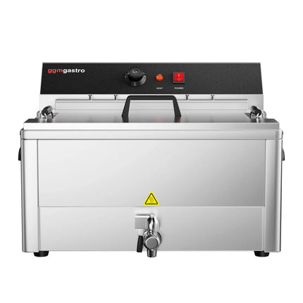 GGM Gastro Commercial Countertop Electric Fish Fryer - 20.4 litres - 5kW - with drain tap