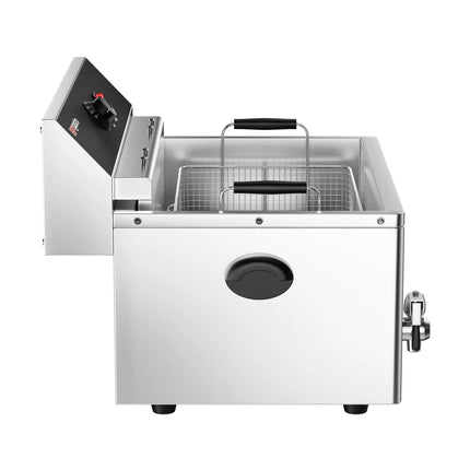 GGM Gastro Commercial Countertop Electric Fish Fryer - 20.4 litres - 5kW - with drain tap