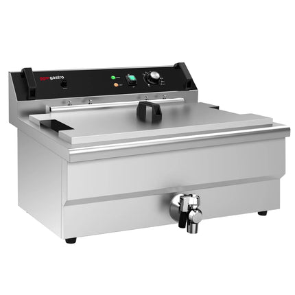 GGM Gastro Commercial Countertop Electric Fish Fryer - 30 litres - 5kW - with drain tap
