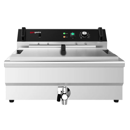 GGM Gastro Commercial Countertop Electric Fish Fryer - 30 litres - 5kW - with drain tap