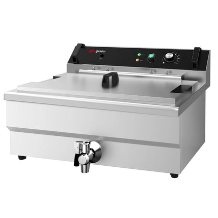 GGM Gastro Commercial Countertop Electric Fish Fryer - 30 litres - 5kW - with drain tap