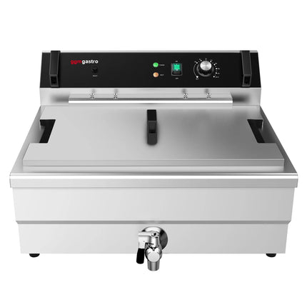 GGM Gastro Commercial Countertop Electric Fish Fryer - 30 litres - 5kW - with drain tap