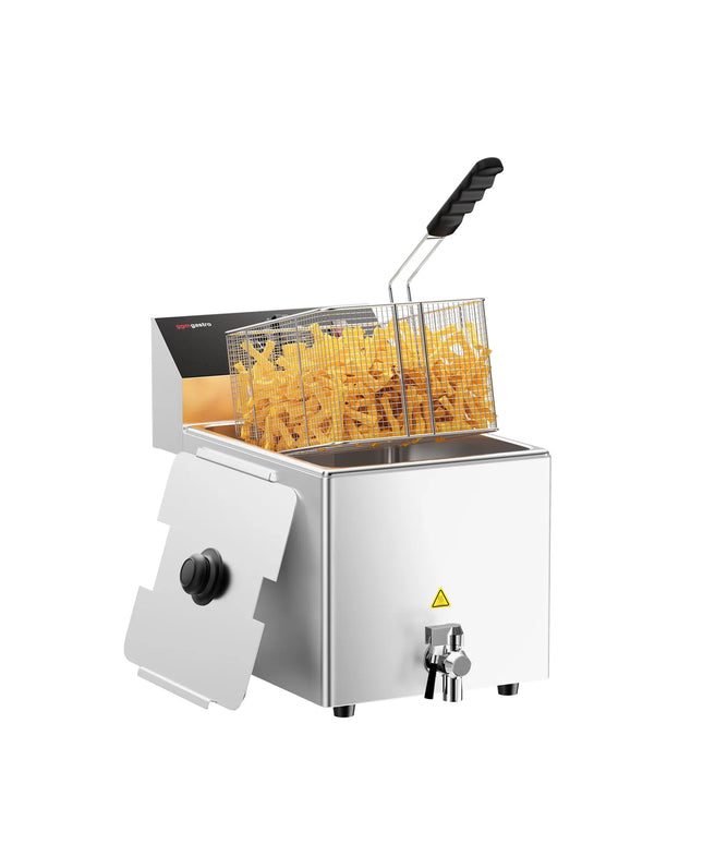 GGM Gastro Commercial Countertop Electric Fryer - 12 litres - 3.25kW - Manual - with drain tap