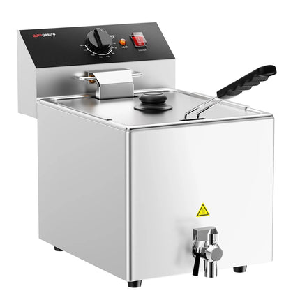 GGM Gastro Commercial Countertop Electric Fryer - 12 litres - 3.25kW - Manual - with drain tap