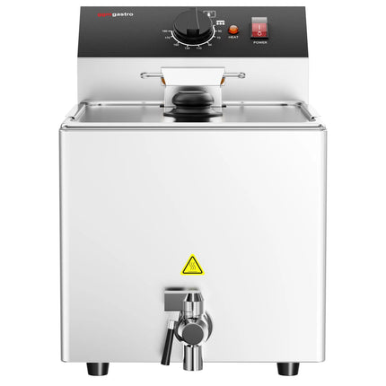GGM Gastro Commercial Countertop Electric Fryer - 12 litres - 3.25kW - Manual - with drain tap
