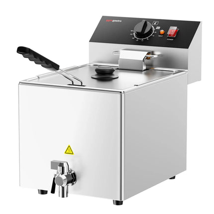 GGM Gastro Commercial Countertop Electric Fryer - 12 litres - 3.25kW - Manual - with drain tap