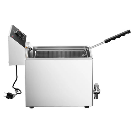 GGM Gastro Commercial Countertop Electric Fryer - 12 litres - 3.25kW - Manual - with drain tap