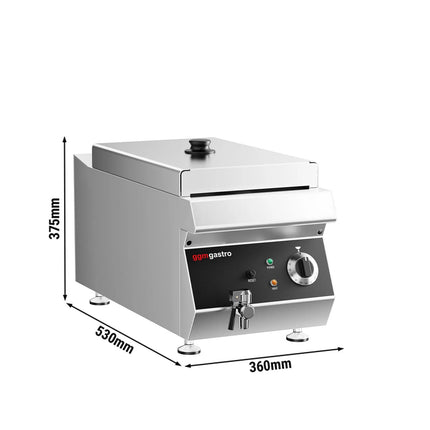GGM Gastro Commercial Countertop Electric Fryer - 13 litres - 4.5kW - with drain tap