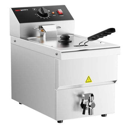 GGM Gastro Commercial Countertop Electric Fryer - 8 litres - 3.25kW - Manual - with drain tap