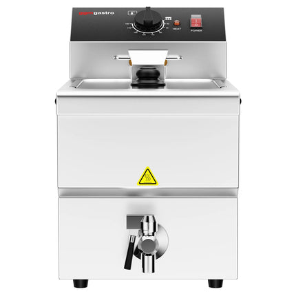 GGM Gastro Commercial Countertop Electric Fryer - 8 litres - 3.25kW - Manual - with drain tap