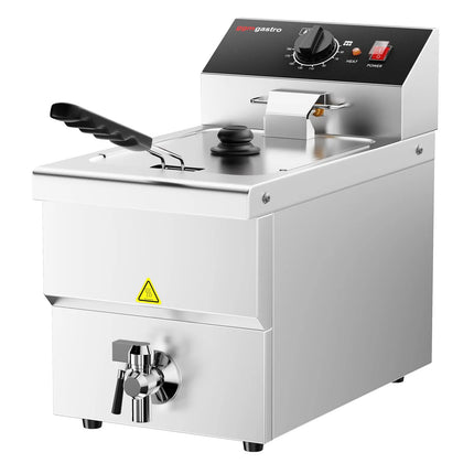 GGM Gastro Commercial Countertop Electric Fryer - 8 litres - 3.25kW - Manual - with drain tap