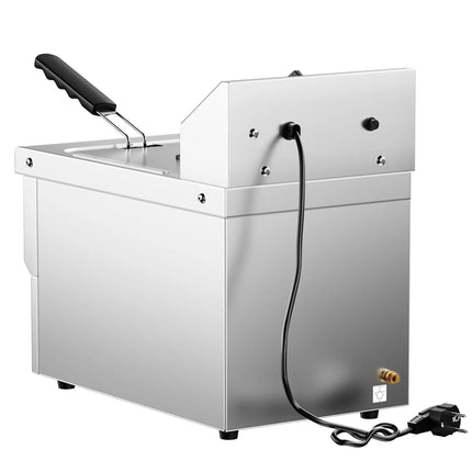 GGM Gastro Commercial Countertop Electric Fryer - 8 litres - 3.25kW - Manual - with drain tap