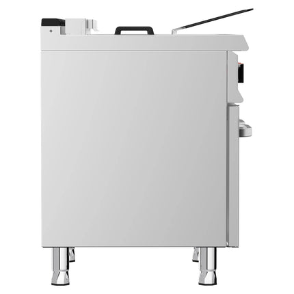 GGM Gastro Commercial Countertop Electric Twin Tank Fryer  - 28kW - Electronic control - with drain tap - incl. substructure with 2 doors