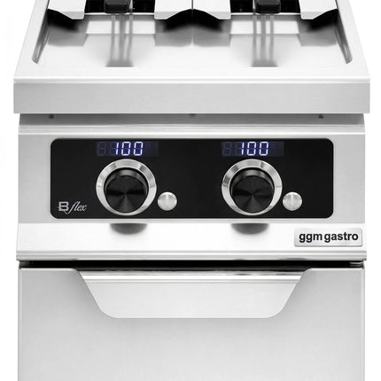 GGM Gastro Commercial Countertop Electric Twin Tank Fryer – 7+7 Litres – 16 kW – Bflex Digital