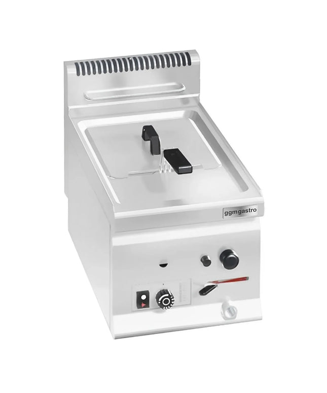 GGM Gastro Commercial Countertop Gas Fryer - 8 litres - 6.6kW - with drain tap