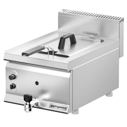 GGM Gastro Commercial Countertop Gas Fryer - 8 litres - 6kW - Manual - with drain tap