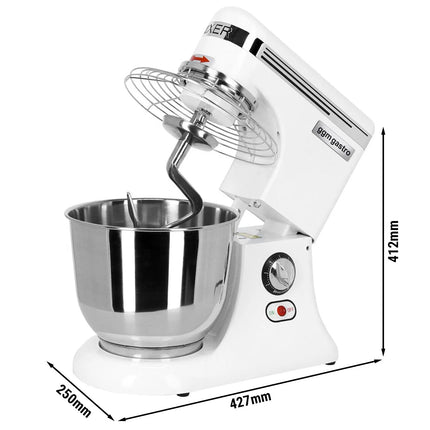 GGM Gastro Commercial Countertop Planetary Mixer  - 7L - 330W - incl. 3 attachments
