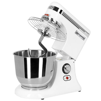 GGM Gastro Commercial Countertop Planetary Mixer  - 7L - 330W - incl. 3 attachments