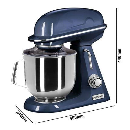 GGM Gastro Commercial Countertop Planetary Mixer  - 7L - 350W - incl. 3 attachments - Cobalt Blue