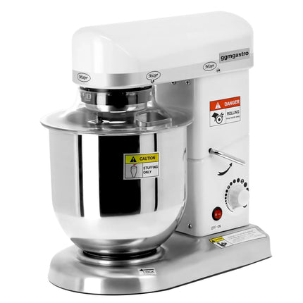 GGM Gastro Commercial Countertop Planetary Mixer  - 7L - 500W - incl. 3 attachments