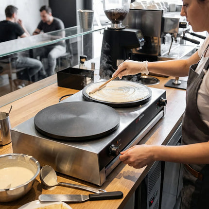 GGM Gastro Commercial Crepe Maker - Double - 2x400mm