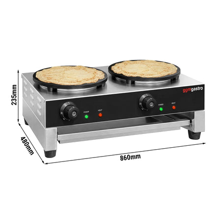 GGM Gastro Commercial Crepe Maker - Double - 2x400mm - incl. crepe spreader
