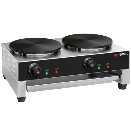 GGM Gastro Commercial Crepe Maker - Double - 2x400mm - incl. crepe spreader