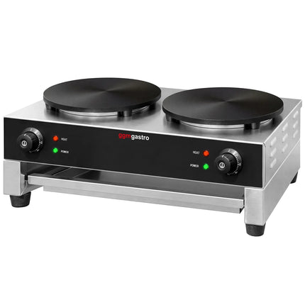 GGM Gastro Commercial Crepe Maker - Double - 2x400mm - incl. crepe spreader