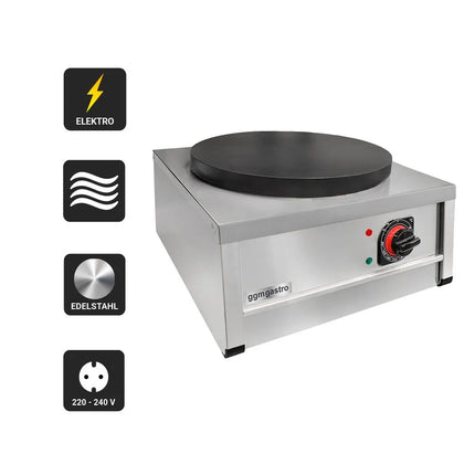 GGM Gastro Commercial Crepe Maker - Thermostatic Control - Single - 400mm
