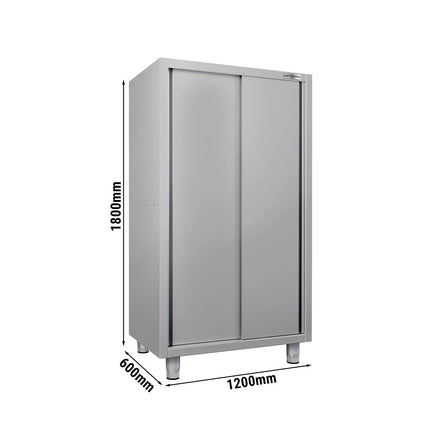 GGM Gastro Commercial Crockery Cabinet ECO - 1200x600mm - 2 Sliding Doors - Height: 1800mm