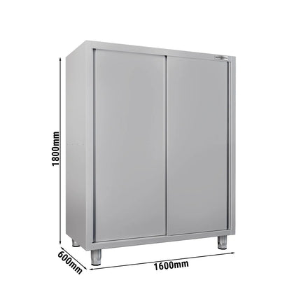 GGM Gastro Commercial Crockery Cabinet ECO - 1600x600mm - 2 Sliding Doors - Height: 1800mm