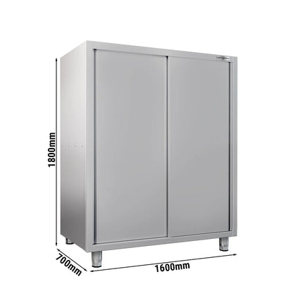 GGM Gastro Commercial Crockery Cabinet ECO - 1600x700mm - 2 Sliding Doors - Height: 1800mm