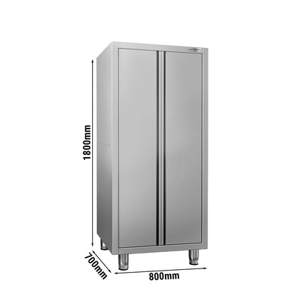 GGM Gastro Commercial Crockery Cabinet ECO - 800x700mm - 2 Double Doors - Height: 1800mm