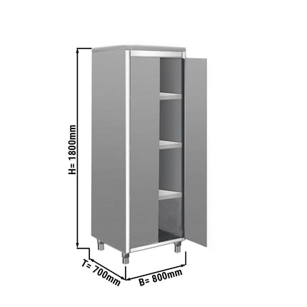 GGM Gastro Commercial Crockery Cabinet ECO - 800x700mm - 2 Double Doors - Height: 1800mm