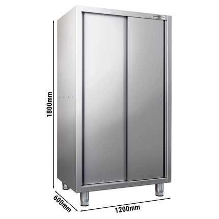 GGM Gastro Commercial Crockery Cabinet PREMIUM - 1200x600mm - 2 Sliding Doors - Height: 1800mm