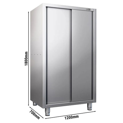 GGM Gastro Commercial Crockery Cabinet PREMIUM - 1200x700mm - 2 Sliding Doors - Height: 1800mm