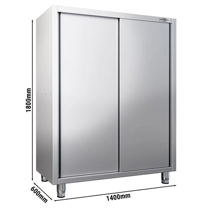 GGM Gastro Commercial Crockery Cabinet PREMIUM - 1400x600mm - 2 Sliding Doors - Height: 1800mm