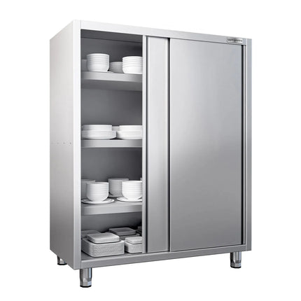 GGM Gastro Commercial Crockery Cabinet PREMIUM - 1400x600mm - 2 Sliding Doors - Height: 1800mm