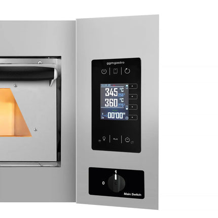 GGM Gastro Commercial Deep Double-Deck Electric Pizza Oven Digital – 6+6 pizzas Ø35 cm - 400°C - Soft-Touch