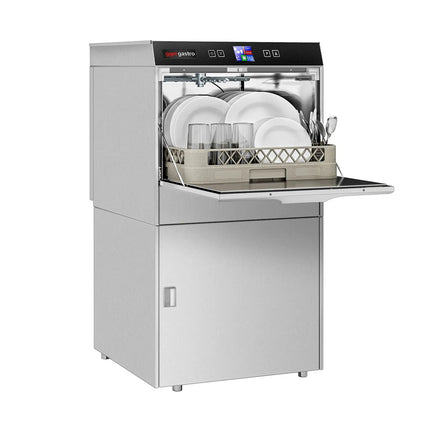 GGM Gastro Commercial Dishwasher - 500mm Basket - Digital Controls - 6kW - with Drain, Rinse Aid & Detergent Pumps
