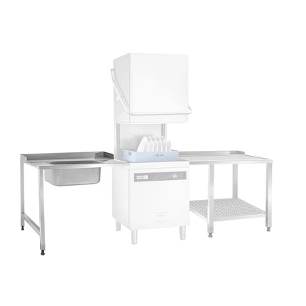 GGM Gastro Commercial Dishwasher Inlet Table with sink for Pass-Through Dishwashers - 1200mm - Mounted left - with 1 bowl - for DSOZ445N