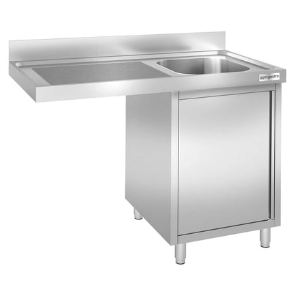 GGM Gastro Commercial Dishwasher Sink with Cupboard PREMIUM - 1200x600mm - 1 Bowl, Right-Hand Bowl