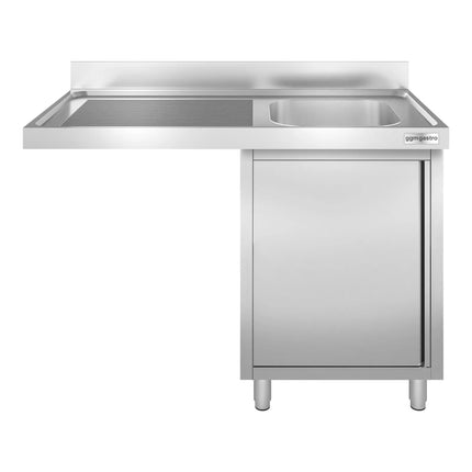 GGM Gastro Commercial Dishwasher Sink with Cupboard PREMIUM - 1200x600mm - 1 Bowl, Right-Hand Bowl