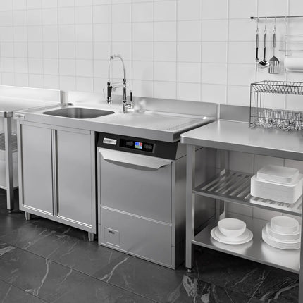 GGM Gastro Commercial Dishwasher Sink with Cupboard PREMIUM - 1400x600mm - 1 Bowl, Left-Hand Bowl