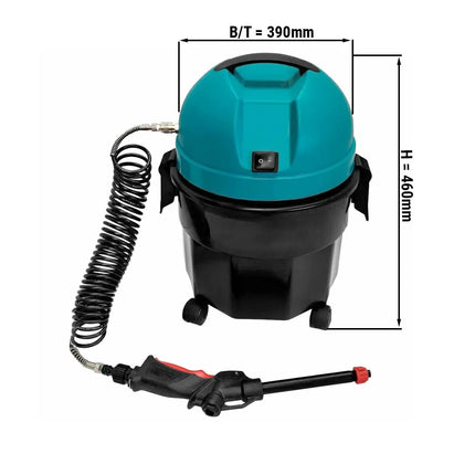 GGM Gastro Commercial Disinfectant Spray Unit - 13L - 48W - Wheel Sprayer - Acrylic - 390x390x460mm - Range: 5m