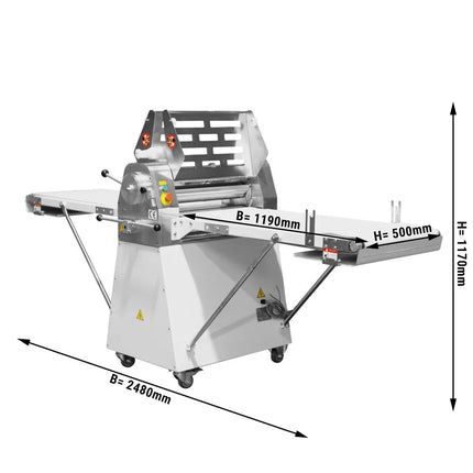 GGM Gastro Commercial Dough Sheeter - Floor-standing - 750W - 2400mm conveyor belt