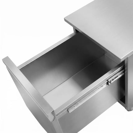 GGM Gastro Commercial Drawer Cabinet – Stainless Steel – 400 × 620 mm – 1 Large Drawer
